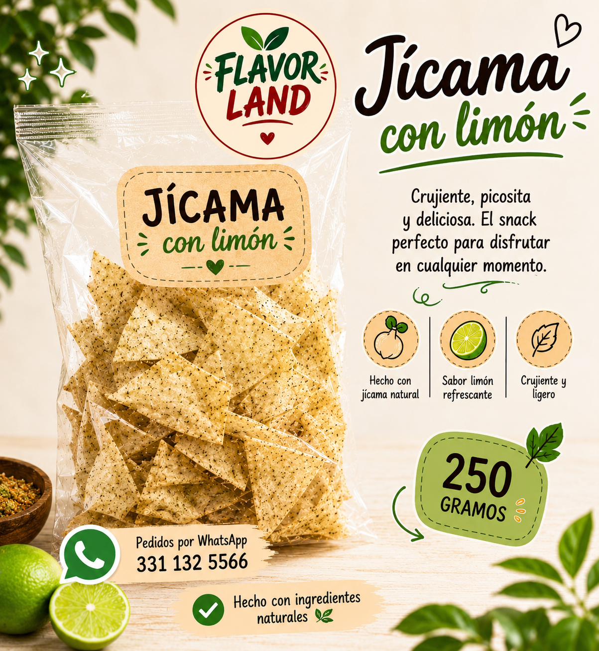 Jícama con Limón